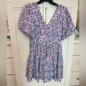 Jessica Simpson Pink and Blue Floral Dress